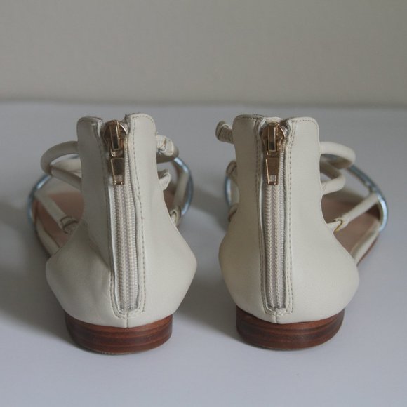 Julianne Hough for Sole Society "Olexa" Sandals- Size 6.5M - Tan Silver - Picture 5 of 6